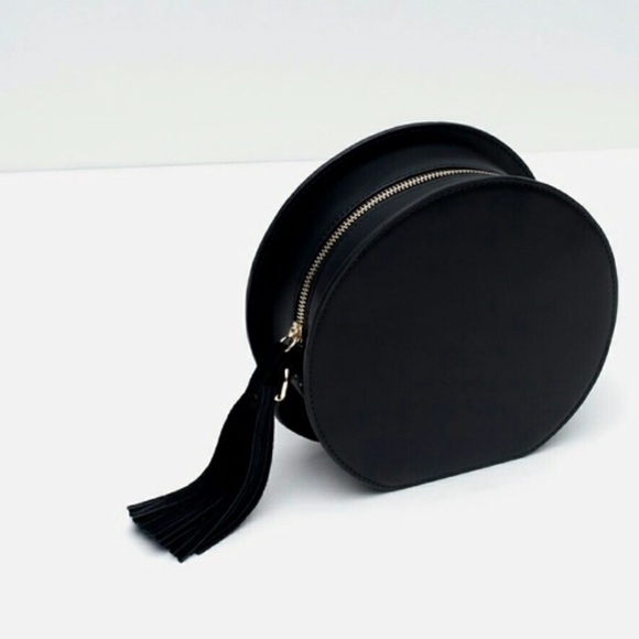 Zara Handbags - Zara Round Crossbody Bag with Large Tassel NWOT